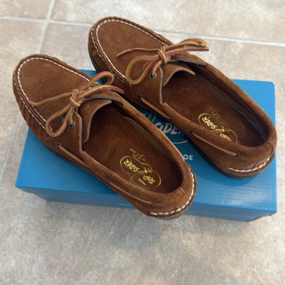 Sperry x J. Crew Authentic Original Unisex  Suede Boat Shoes Topsiders EUC